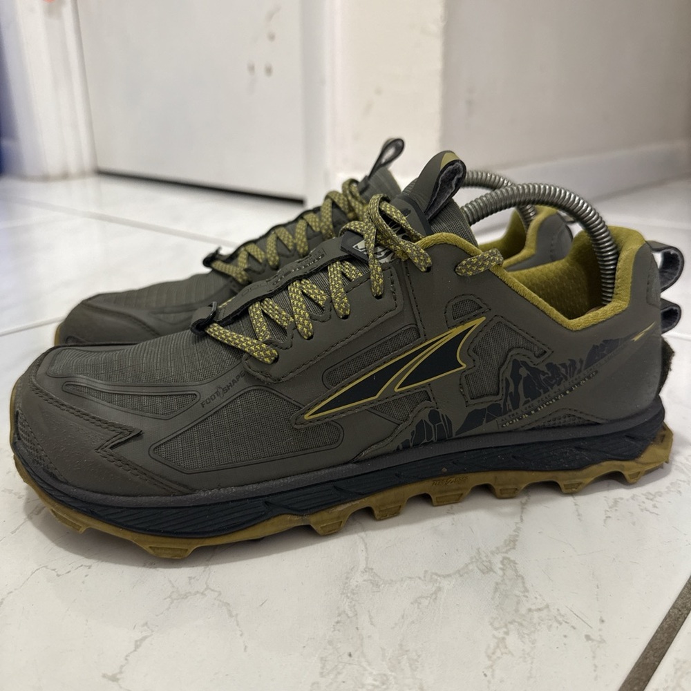 Altra Gray and Green Athletic Shoes for Trail Performance